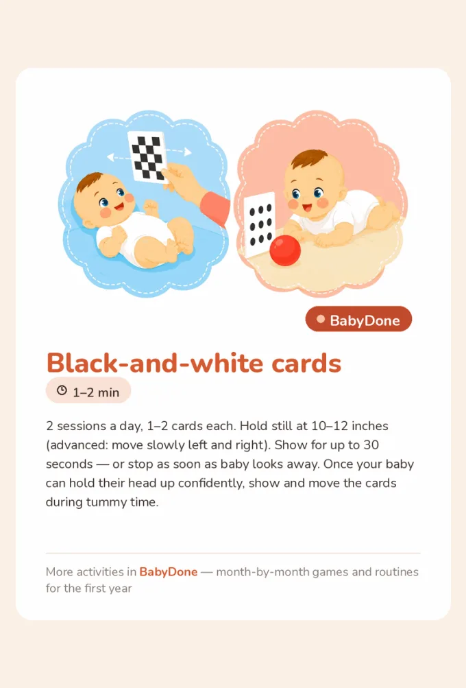 Black-and-white cards card